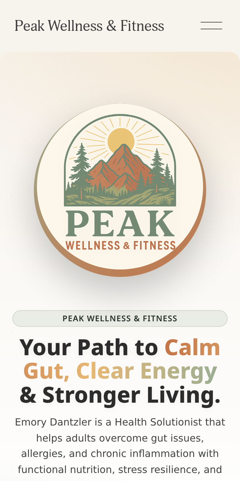 Peak Wellness & Fitness, mobile